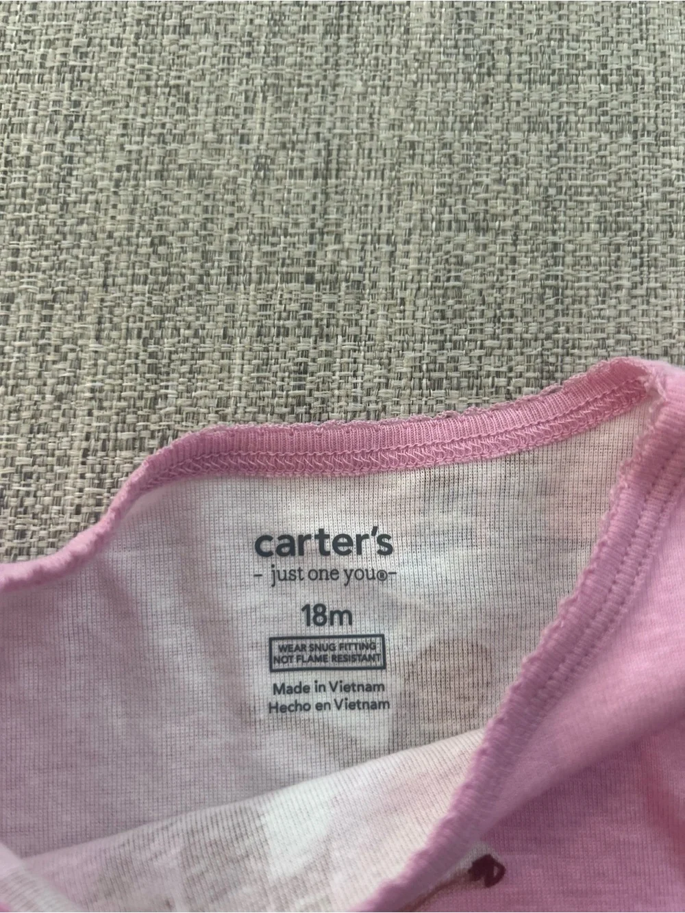 Carter’s Pink Dog-Print Pajama Set. Size 18M. NWOT
